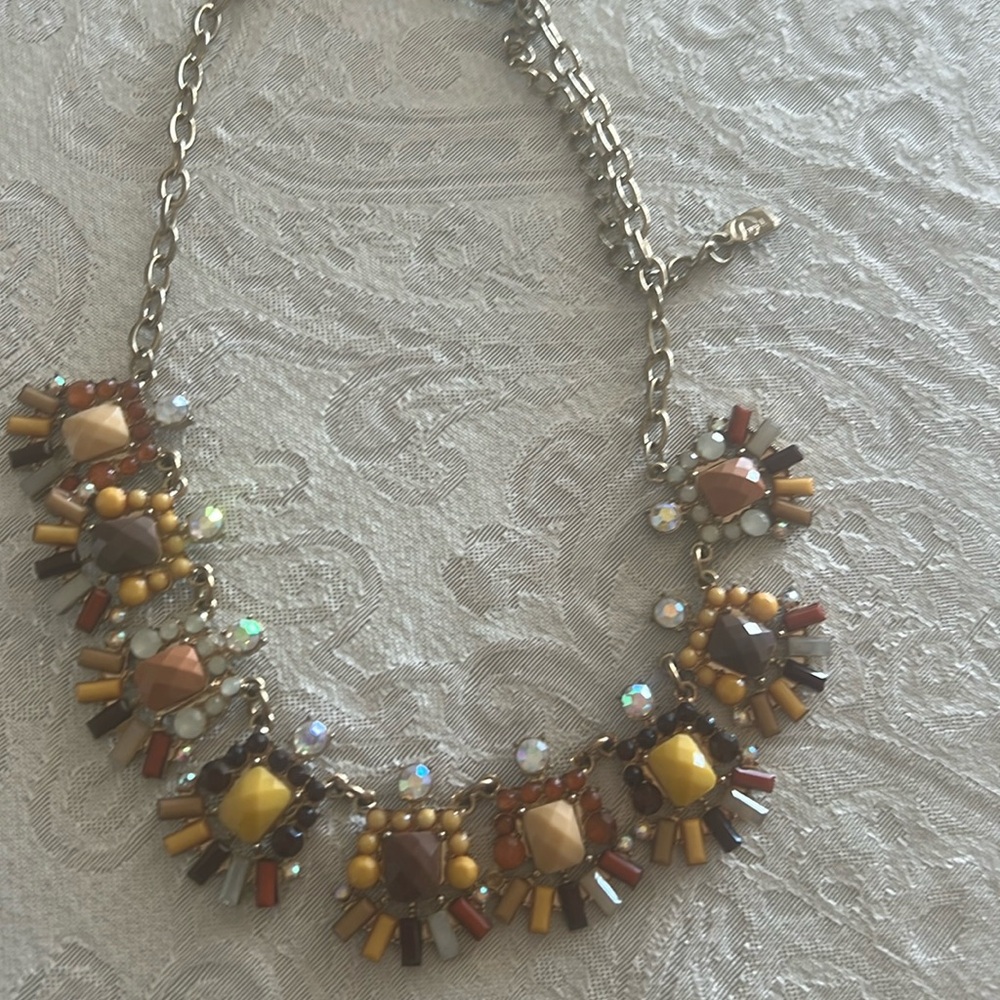 Beaded necklace cool tones.  Perfect for anytime